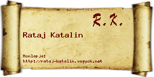 Rataj Katalin névjegykártya